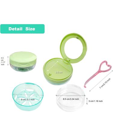 Alliph Leak-Proof Traveling Retainer Case with Mirror and Removal Tool - Green Blue - Buy Online on GoSupps.com