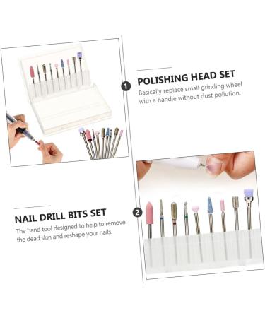Beaupretty nail set cuticle drill bits Acrylic Nails Drill Bit professional nail drill diamond drill bits nail drill bits nail file nails kit nail dip kit metal nail - Buy Online on GoSupps.com