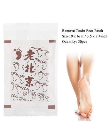 Detox Pavement Foot Stickers - 50 Organic Bamboo Vinegar Pads for Pain Relief & Healthy Feet Care - Buy Online on GoSupps.com
