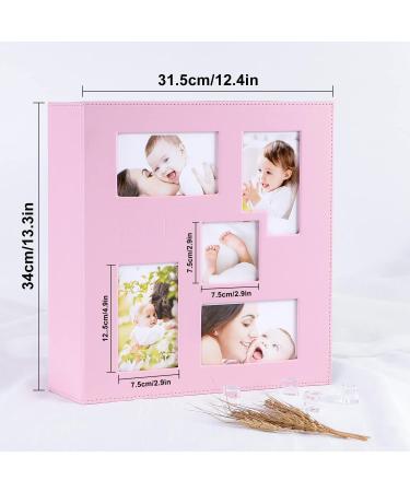 Benjia Baby Girl Photo Album 6x4 Leather Picture Album - Holds 500 10x15cm Photos - Pink 500 Pockets - Buy Online on GoSupps.com