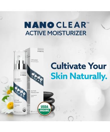 Nano Clear Facial Organic Moisturizer 50ml | Anti-Aging Cream for All Skin Types | Nourishes & Rejuvenates Men's Skincare - Buy Online on GoSupps.com