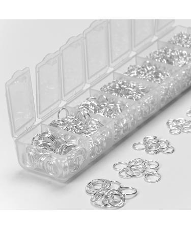 2300pc Assorted Silver Jump Rings for Crafts Jewelry Making - 7 Sizes - DIY Open Jump Ring Hoops for Necklaces, Bracelets, Earrings, Keychain - Crafting Supplies - Buy Online on GoSupps.com