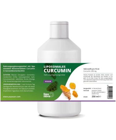 Yoyosan Liposomal Curcumin | High Dose 200mg | Maximum Bioavailability | Vegan & Certified | Effective Turmeric Supplement - Buy Online on GoSupps.com