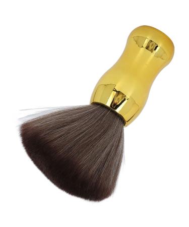 Haircutting Neck Duster Brush Salon Home Barbershop Hair Sweeping Brush Soft Nylon Professional Barber Handle Tool for Women Men Face Neck Gold