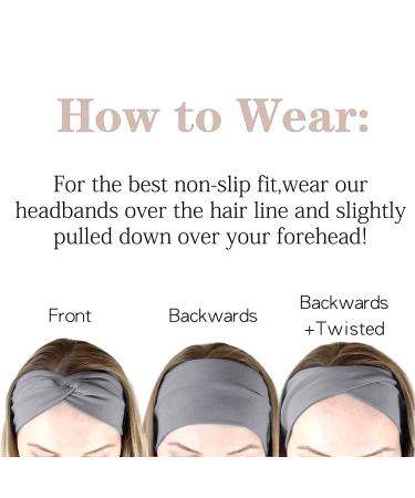 10 PCS Non Slip Elastic Women's Headbands for Yoga Workout Running - Multi-colored - Buy Online on GoSupps.com