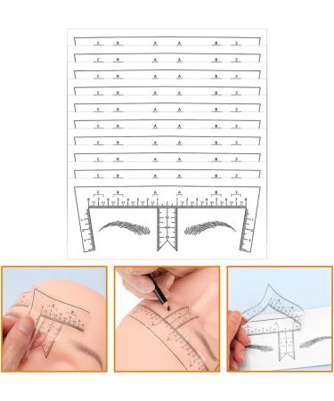 LALAFINA 10pcs Tools Eyebrow Ruler for Measurement Eyebrow Shaper for Women Marker Eyebrow Line Sticker Scale - Buy Online on GoSupps.com