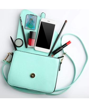 Set of 4 Small Magnifying Makeup Compact Mirrors - 1x/2x Magnification, Portable Handheld Mini Rectangle Pocket Mirrors with Floating Glitters - Perfect Gift for Women and Girls - Buy Online on GoSupps.com