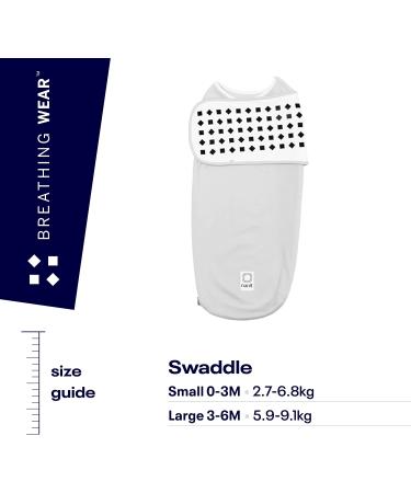 Nanit Breathing Wear Swaddle 3-Pack for Nanit Pro Baby Monitor | Track Baby's Breathing from Anywhere | 100% Cotton | Size Small 0-3 Months | Multi-Color - Buy Online on GoSupps.com