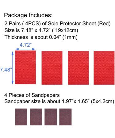 UNIKSTEP Shoe Sole Protectors - Non-Slip & Noise Reduction Pads (4 Pieces Red) for Ultimate Grip & Durability | International Shipping - Buy Online on GoSupps.com