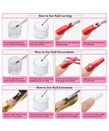 Molisaka White Acrylic Nail Powder - Professional Lasting Extension French Nail Art - 1.58oz, Ideal for Beginners or Salon Use - Buy Online on GoSupps.com