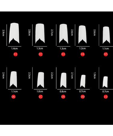 Buy White V Shape Designer False French Nail Art Tips - 500pcs | International Shipping Available - Buy Online on GoSupps.com