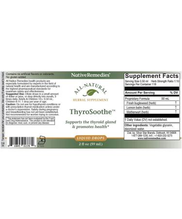 Native Remedies ThyroSoothe Herbal Supplement - Supports Thyroid Gland Health - 59 mL - Buy Online on GoSupps.com