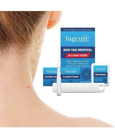 Tagcure Skin Tags Remover Kit - Easy Wart Mole & Skin Tag Removal at Home - Micro Device + Oil - Suitable for Skin Tags 0.5cm or Less - Buy Online on GoSupps.com