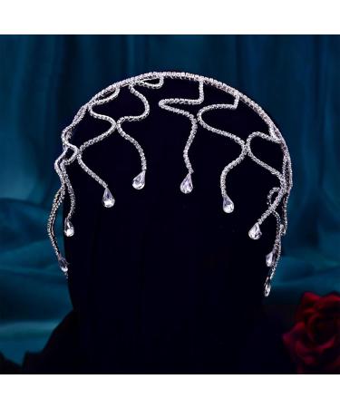 amangul Crystal Bridal Headband Wedding MedusaHeadband Snake RhinestoneSnake Headband Snake HeadChain MedusaCrown Headpiece(Silver) - Buy Online on GoSupps.com