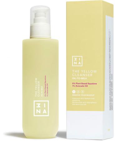 3ina MAKEUP - The Yellow Cleanser - Oil Cleanser 5% Squalane+1% Avocado Oil - Strengthen Skin Barrier & Elasticity Face Wash - Buy Online on GoSupps.com