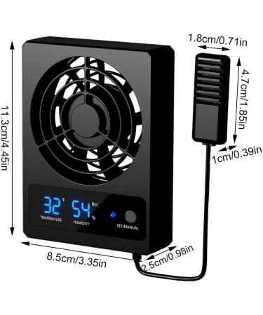 Rurunklee Ventilation Fan for Reptile Enclosure - Smart Reptile Temperature and Humidity Gauge with LED Display - Efficient Cooling Fan Durable Ventilation Fan for Snakes Rainforest Terrarium A: ( ) - Buy Online on GoSupps.com