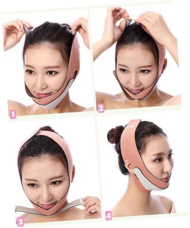 FRCOLOR 1pc chin straps chinstrap pink lifting V line slimming belt slim strap v V thin thin strap neck - Buy Online on GoSupps.com