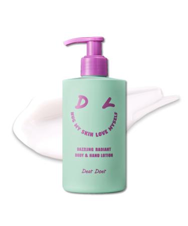 Dear Doer Dazzling Radiant Body & Hand Lotion | Vegan | 10.14 fl.oz - pH-Balanced Non-Sticky Vitamin Lotion No Added Silicone Fresh Floral Scent