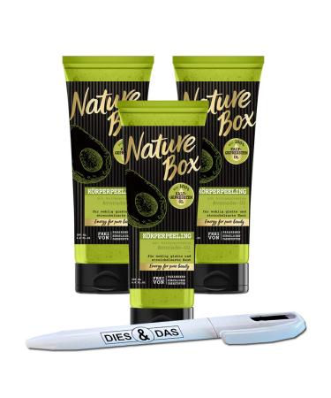 S&H 3 x Body Exfoliators with Avocado Oil 200 ml + DIES&DAS Ballpoint Pen worth 2.90