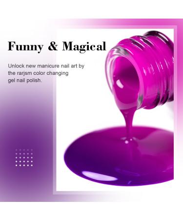 RARJSM Color Changing Gel Nail Polish 15ML - Dark to Bright Purple UV Thermal Gel for Nail Art Soak Off DIY Manicure - Buy Online on GoSupps.com