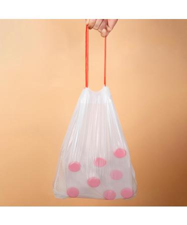 Trash Bag Set Leak-proof Bags 100pcs Drawstring Garbage Disposable Waterproof Pe Portable Large Capacity Heavy Duty Home Office Kitchen Waste Rubbish White - Buy Online on GoSupps.com