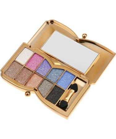 jojomis 10 Colors Fashion Glitter Diamond Eyeshadow Palette + Double Ended Makeup Brush - 4# - Buy Online on GoSupps.com