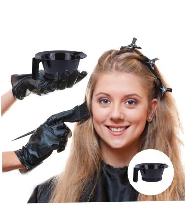 PopetPop 8 STK Color Mixing Bowls for Hairdressing - Soft Seat Plastic Baked Oil Bowl with Handle | Perfect for Salons - 14x14x6cm - Schwarz (2pcs) - Buy Online on GoSupps.com