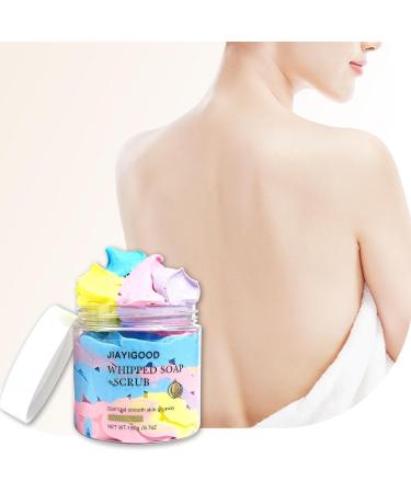 Cream Whipped Scrub Soap Bar - Exfoliating & Moisturizing Body Scrub with Whipped Cream Design 4.6oz - Gently Exfoliates Brightens & Deeply Cleanses for Soft Smooth Skin - Buy Online on GoSupps.com
