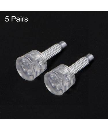 sourcing map 5 Pairs TPU High Heel Tips Shoes Replacement Tap Caps for Women High Heel Shoes 3mm Pin 7mm Round Shape Heel Repair Caps Transparent - Buy Online on GoSupps.com