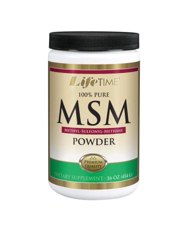 Lifetime 100% Pure MSM (Methylsulfonylmethane) Powder | Supports Healthy Joints & Skin | 2500 mg Per Serving | 16 oz, 180 Servings