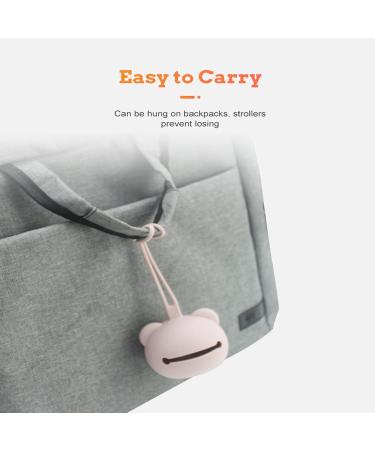 Airfish Silicone Pacifier Box 2 Pack - BPA-Free Baby Bear Pacifier Holder for Travel - Gray & Dark Pink Storage Case - Buy Online on GoSupps.com