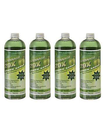 ADVANAGE 20X Multi-Purpose Cleaner Green Apple 4 Pack - Manufacturer Direct - Save $$ - 20X is Our Newest Formula!