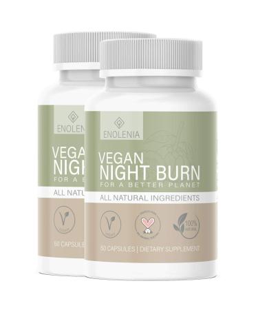 New: Enolenia Night F -Burn capsules vegan - 1 capsule per night with Garcinia cambogia extract - for men & women fast + high -dose - from high -quality production in Germany (2x) 30 pieces (2 -pack)