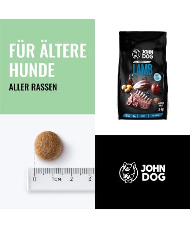 John Dog Dry Food Lamb 3 kg. Premium grain-free high meat content 41.5% lamb with the addition of L-carnitine which increases fat burning. - Buy Online on GoSupps.com