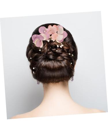 DOITOOL Bridal Headwear Wedding Bridal Hair Comb Wedding Hair Accessories Bridal Headpiece Floral Tiara Bridal Hair Accessories Fabric Pink Bride Wedding Flowers The Flowers - Buy Online on GoSupps.com