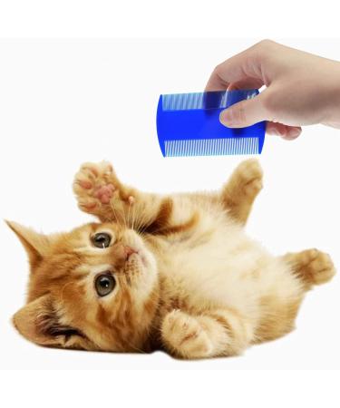 2 Pcs Flea Comb for Cat Dog Flea Lice Tear Stain Remover Pet Combs Fine Tooth Grooming Removal Tool Blue - Buy Online on GoSupps.com