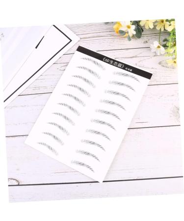FOMIYES 6 Sheets Pairs Waterproof Stickers Realistic Waterproof Imitation Eyebrows Transfer Stickers Tool 3d - Buy Online on GoSupps.com