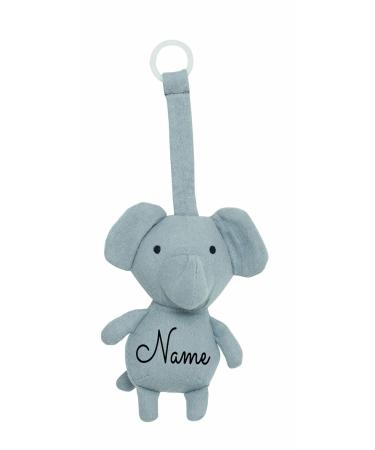 Personalized Elephant Pacifier Strap - Custom Fabric Pacifier Holder for Baby | International Shipping - Buy Online on GoSupps.com