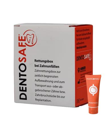 Dentosafe tooth rescue box 1 pc rescue box for tooth accidents i storage for broken teeth for reimplantation i toothbruchpiece I unpigured tooth i savings set plus pharma pearl give-away