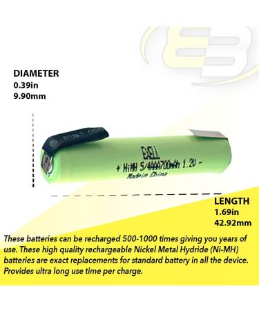 Exell 5/4AAA 1.2V 700mAh NiMH Rechargeable Battery w/Tabs - Ideal for Telecoms Smart Grids & RC Devices | International Shipping - Buy Online on GoSupps.com