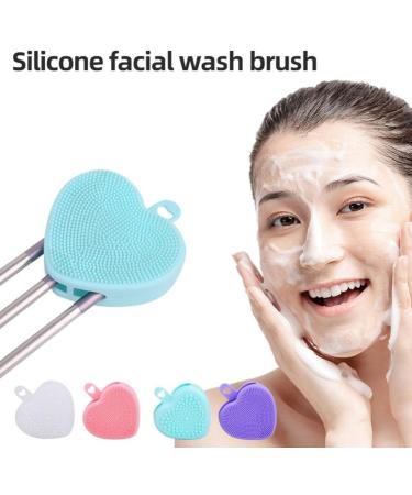 FOMIYES Heart Shaped Face Brush Silicone Face Scrubber Face Scrubber Exfoliator Brush Double Side Face Brush Manual Exfoliating Brush Face Wash Brush Silica Gel Cleaner Handheld - Buy Online on GoSupps.com