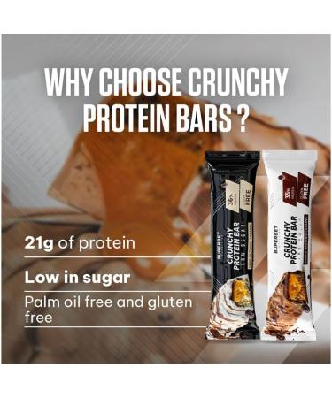 Superset Nutrition | Crunchy Protein Bar (64g) | Barres prot in es | 34% prot ines et ultra-gourmandes - Vanille Choco Caramel Vanille Choco Caramel Vanille Choco Caramel - Buy Online on GoSupps.com