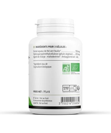 Organic Green Tea - 250 mg - 200 Vegetable Capsules - Buy Online on GoSupps.com