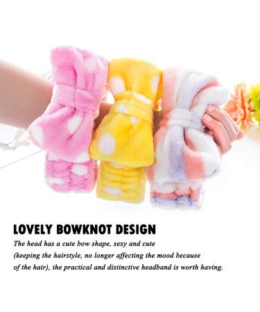 12pcs Coral Fleece Spa Headbands | Makeup & Face Washing Headwraps | Soft Bowknot Hair Bands - 12 Colors | Ideal for Spa Parties & Birthday Celebrations for Girls and Women - Buy Online on GoSupps.com