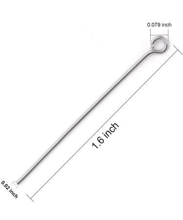 300 Pcs 1.6 304 Stainless Steel Open Eye Headpins for Jewelry Making - Silver Finish - Buy Online on GoSupps.com