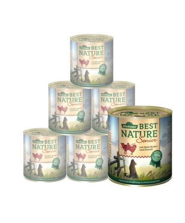 Dehner Best Nature Dog food wet food for older dogs lamb / poultry / oatmeal 6 x 800 g can (4.8 kg) senior lamb poultry 800 g (6 Pack)