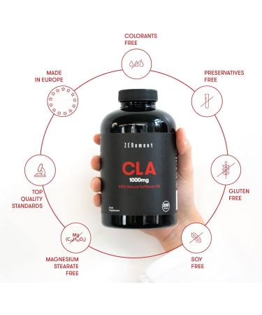 CLA 3000mg Safflower Oil Softgels - 200 Count | Gluten Free Non-GMO | Zenement - Buy Online on GoSupps.com