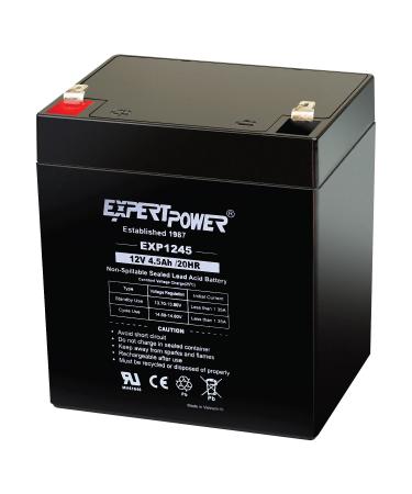 ExpertPower EXP1245 12V 4.5 Amp Rechargeable Battery for Security Systems
