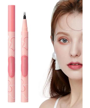 Thin Eyebrow Pencil - 2 Fork Tip Liquid Eyebrow Pencil Sweatproof Realistic Make up Pen Eye-Catching Eye Makeup for Women Teens Party Hersil 03# - Buy Online on GoSupps.com