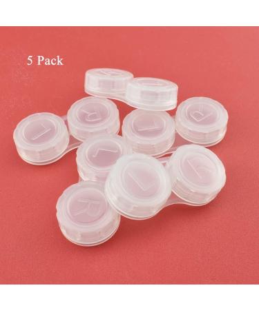 HAHIYO Contact Lens Case Box Holder 24mm Diameter - Leakproof, Durable, Convenient - 5 Pack Clear-5p - Buy Online on GoSupps.com